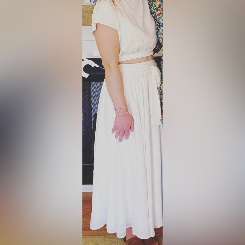 Lulu's White Skirt Set